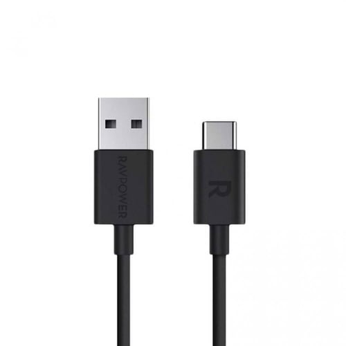 كيبل USB to USB C بطول 1 متر من راف باور - اسود
