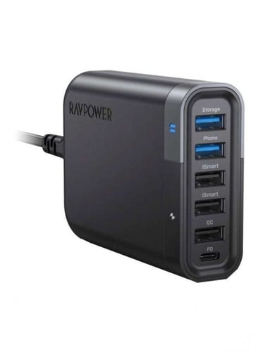 محطة شحن وناقل بيانات بمنافذ آي سمارت وUSB متعددة...