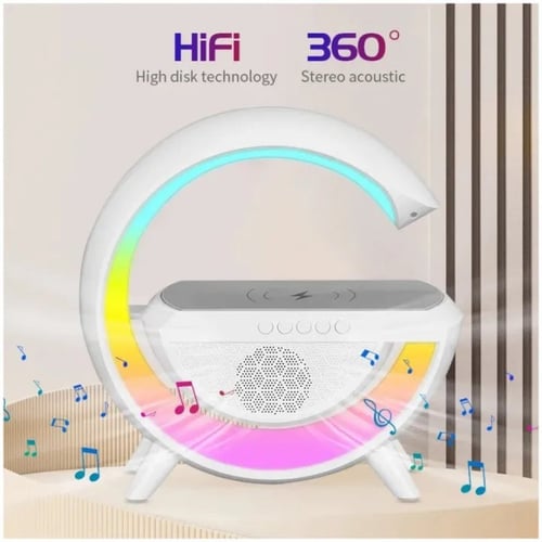 سماعة بلوتوث 3 في 1 + شاحن لاسلكي + مصباح ليد مودي...