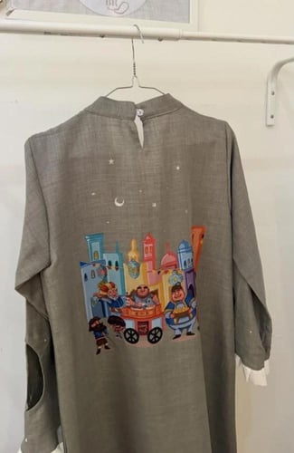 جلابيه رمادي