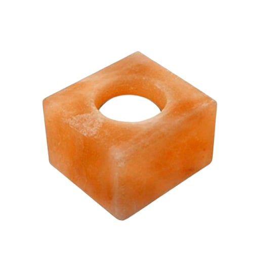 حامل شموع ملح الهمالايا الشكل المربع