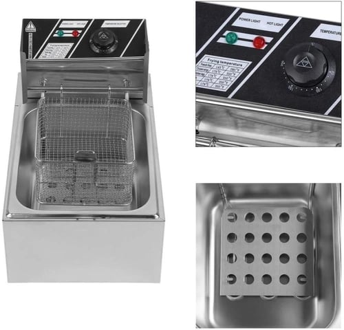 DENX دينكس قلاية زيت من الفولاذ المقاوم للصدا 6 لت...