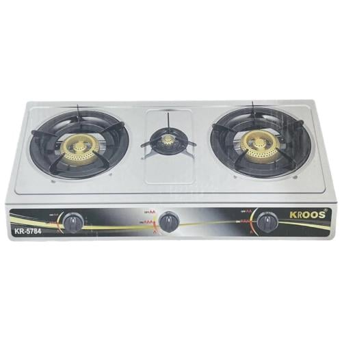 كروس موقد غاز استيل متنقل ثلاث شعلات