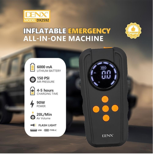 جهاز طوارئ السيارات المتكامل 5 في 1 من DENX - رفيق...