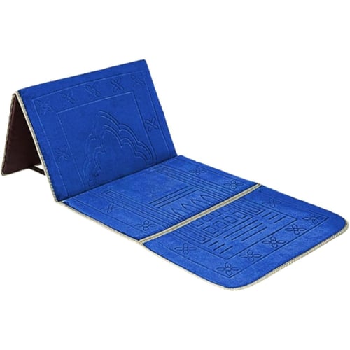 سجادة صلاة مع مسند ظهر قابلة للطي بعدة الوان