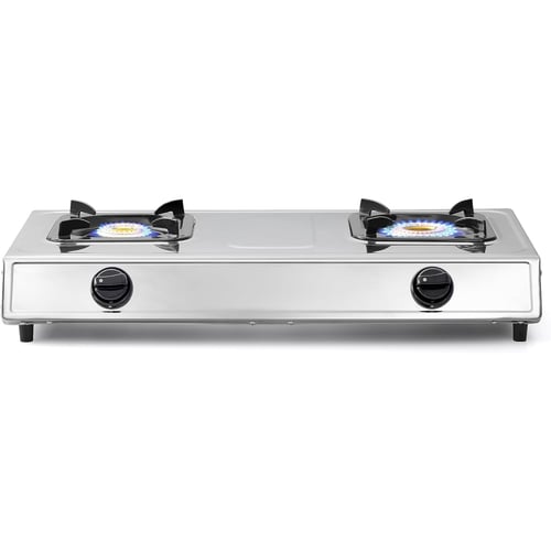 السيف موقد غاز 2 عين ستانلس ستيل اشعال ذاتي