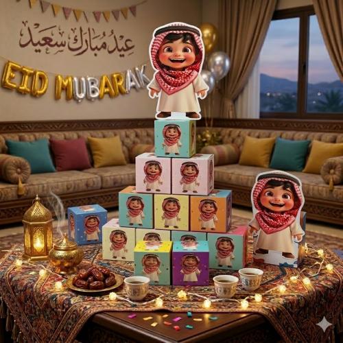 بكج عيدية الولد (12 صندوق) – تصميم كرتوني مبهج