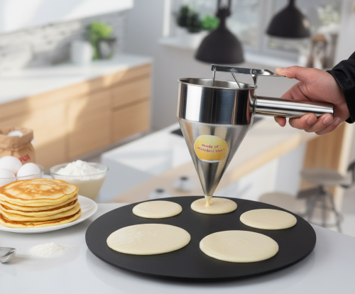 صبابة عجين استيل احترافية للفطائر والمطازيز