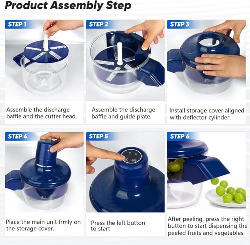الة تقشير اوتوماتيكية لتحضير الطعام والتوت الازرق...