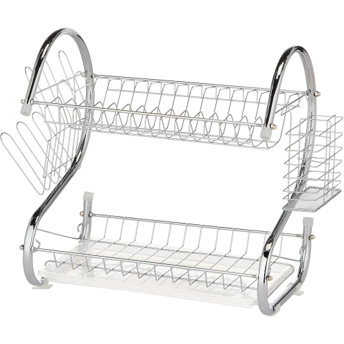 استاند تنشيف مستويين أطباق مع صينية 2 دور