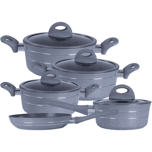 رويال فورد طقم قدور جرانيت 9 قطع رمادي