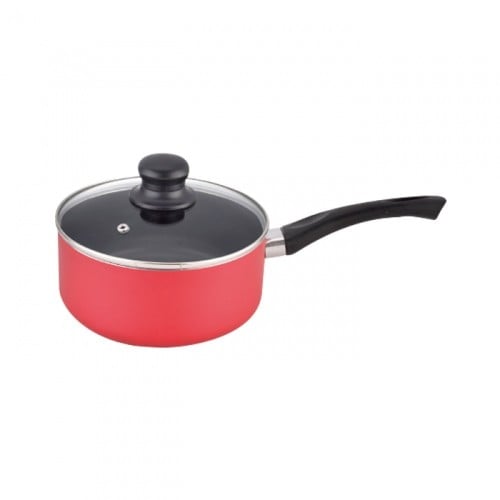 كسرولة تفلون مستر كوك بغطاء مقاس 18 سم