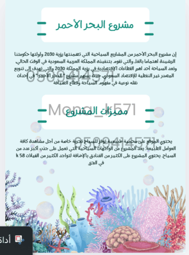 بحث مشروع البحر الاحمر 3 ورق