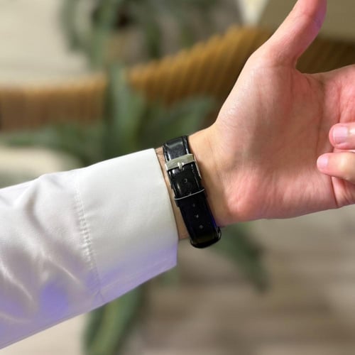 ساعة كاسيو ڤنتج - فضي جلد أسود