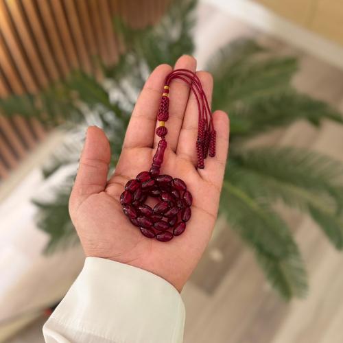 سبحة فاتوران -عنابي مع كركوشة عنابية