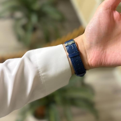 ساعة كاسيو ڤنتج - فضي جلد ازرق