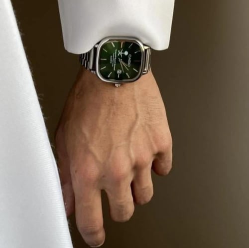 ساعة كاسيو ltp الخضراء اصدار خاص شعار السعودية