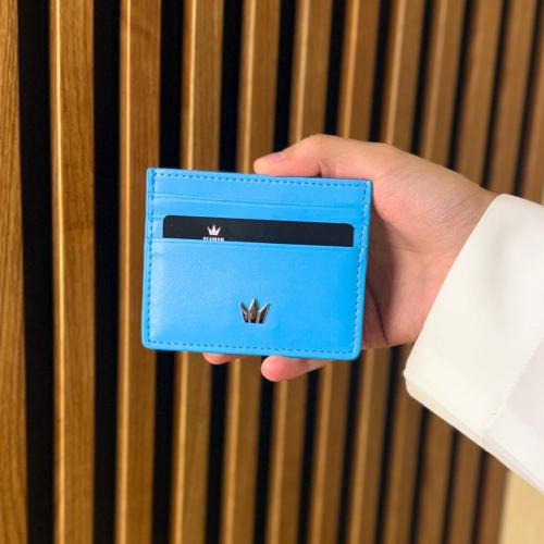 محفظة رجالية جلد - الازرق