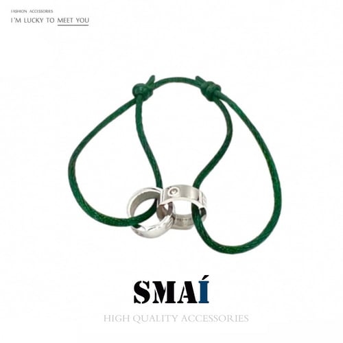 سوارة خيط حلقتين فضي 101 ROPE