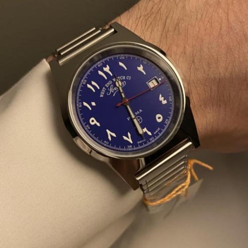 ساعة ويست إند - عربيه اللون أزرق