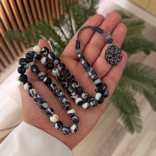 مسباح بكلايت اسود ابيض مموج