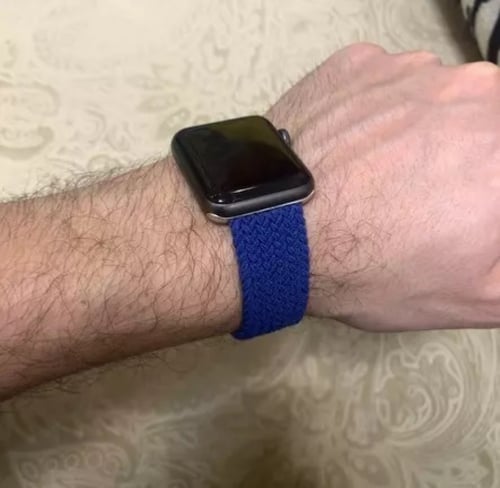 سوار ساعة ابل مضفرة من نسيج النايلون