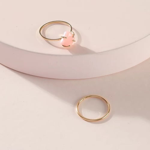 خاتم الحجر الوردي - قطعتين