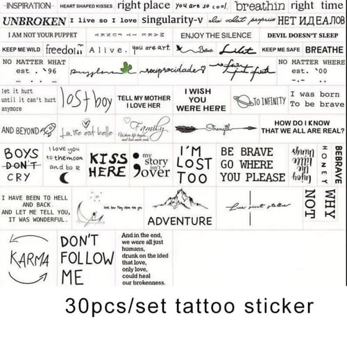30 قطعة لصاقات وشم مقاوم للماء مؤقت لصاقات الوشم ل...