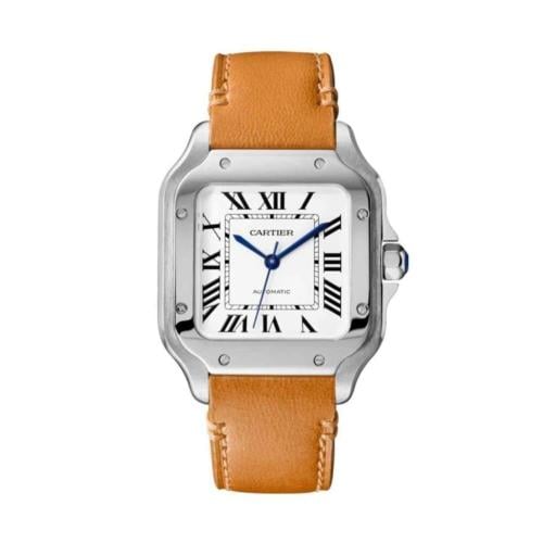 ساعة كارتير سانتوس - جلد بني