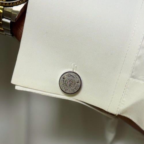 كبك رجالي فاخر بشكل الريال فضي