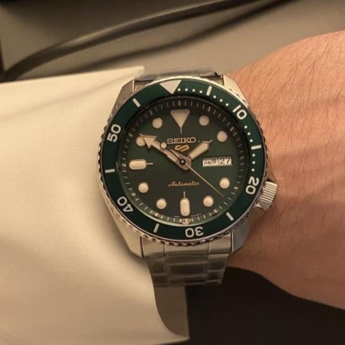 ساعة سيكو diver اوتوماتيك - حجم 42.5 اللون اخضر