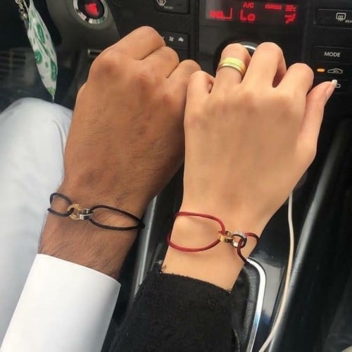 سوارة خيط حلقتين فضي 101 ROPE