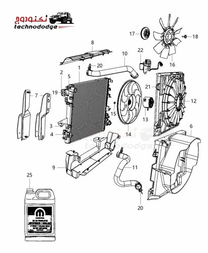 كلتش مروحة رانجلرا 68085950AA