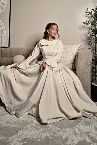 فستان اوف شولدر لون اوف وايت