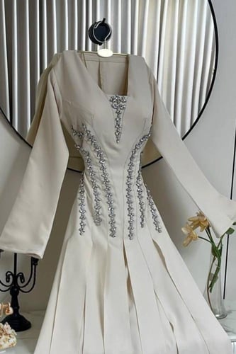 فستان اوف شولدر لونين احمر و افوويت