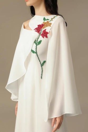 فستان اوف شولدر لون ابيض