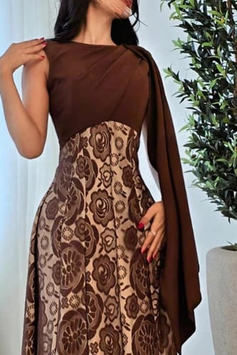 فستان ناعم اوف شولدر لون ابيض