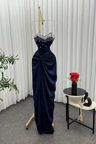 فستان سهره توب مزين بالكرستال بعدة الوان