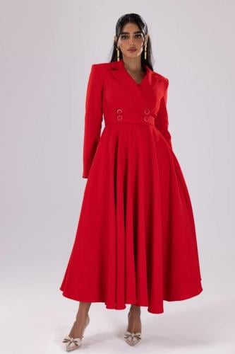 طقم ناعم لون احمر