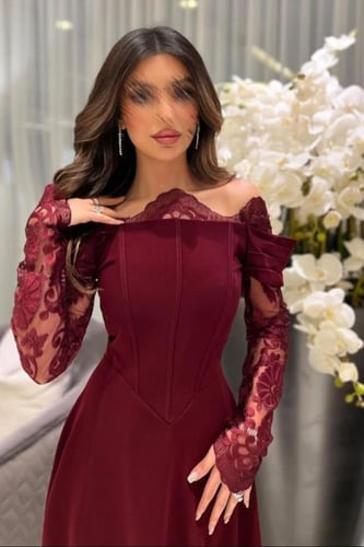 فستان سهرات أوف شولدر بلونين