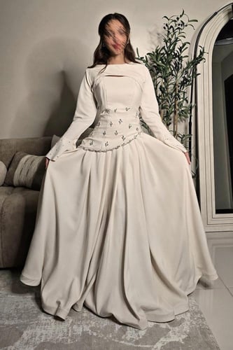 فستان اوف شولدر لون اوف وايت