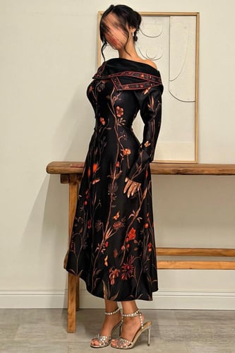 فستان آوف شولدر بالون اسود