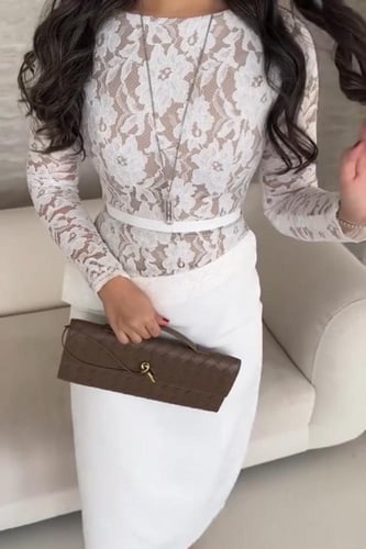 فستان اوف شولدر لون ابيض