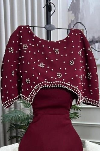 فستان ناعم اوف شولدر بعدة الوان