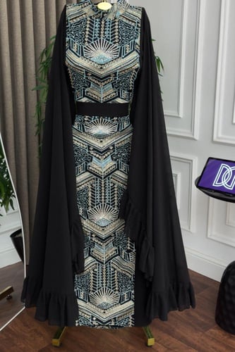 جلابية اوف شولدر لون اسود