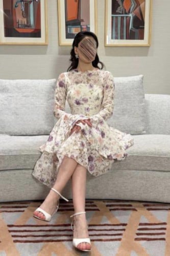 فستان سهر اوف شولدر لون ملون