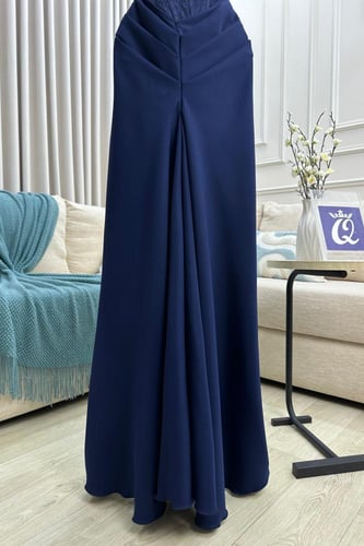 فستان سهره توب بحبال لون خمري