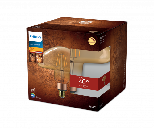 مصباح (ليد) كلاسيكي كبير فطر ذهبي 7 واط ديمر - PHI...