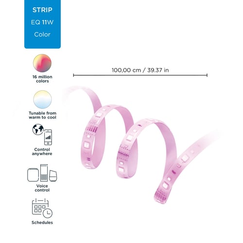 شريط مضيء ليد ويز بتقنية الواي فاي بطول 1 متر - PH...