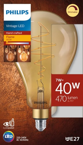 مصباح (ليد) كلاسيكي كبير ذهبي 7 واط ديمر ( A160 )...